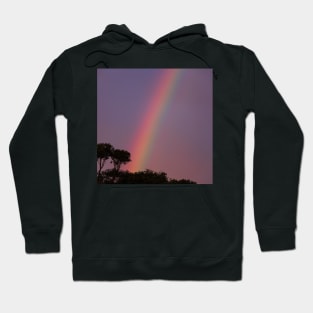 Rainbow Against Purple Sky Hoodie